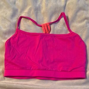 balera Neon Pink Dance Bra with Thin Straps